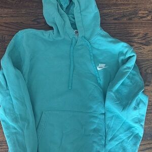 Nike Teal Blue Sweatshirt Relaxed Fit Hoodie